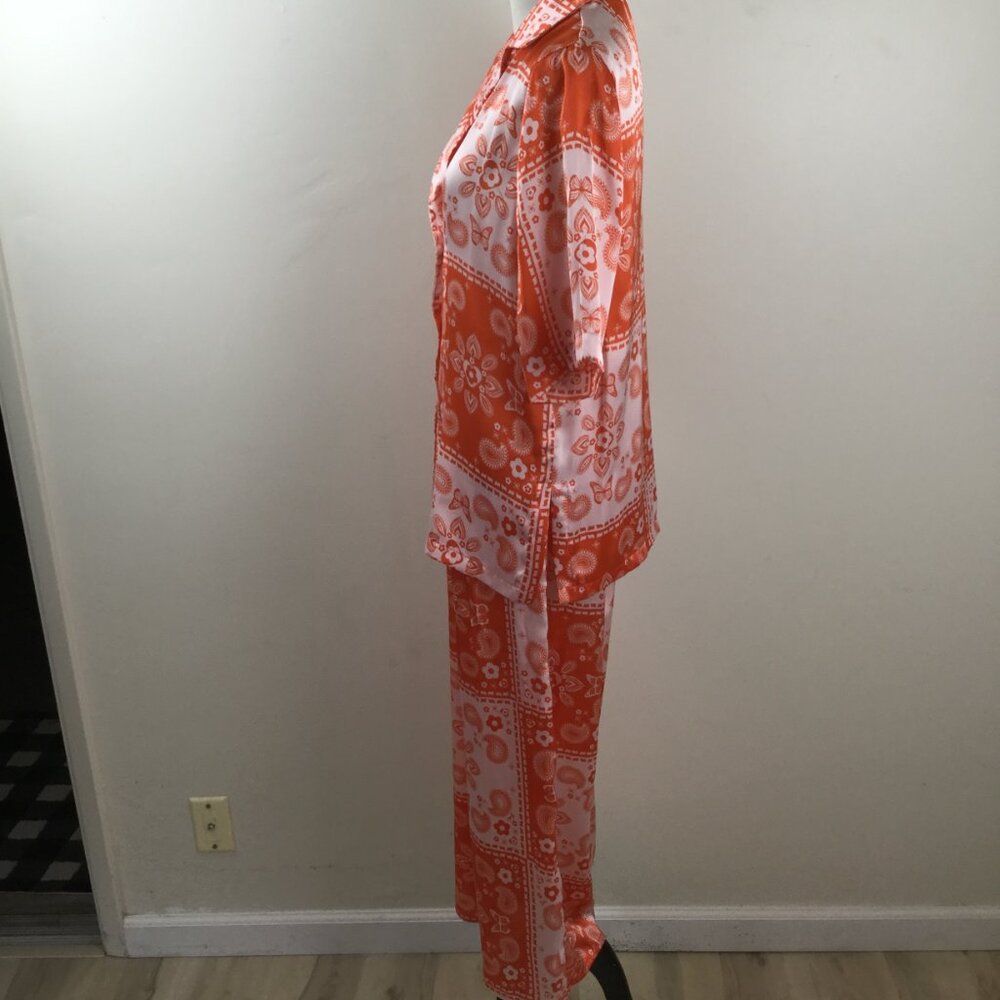 Lisa Says Gah Alyssa Orange Top AND Pant Lounge Set xs - Picture 4 of 13